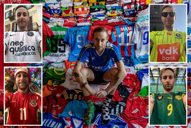 Футбольный фанат собрал коллекцию из 400 футболок разных клубов