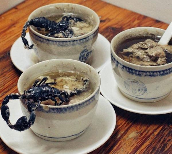 Суп из скорпиона - необычное традиционное блюдо китайской кухни
