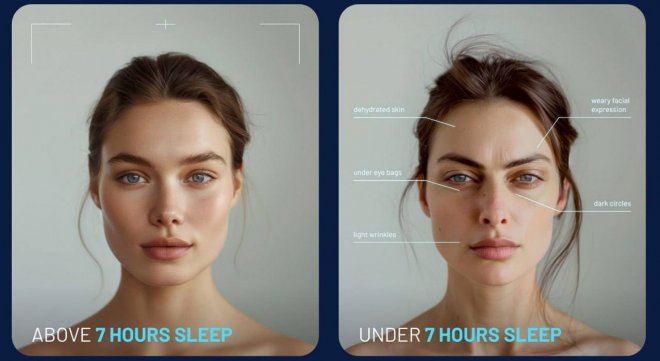 Исследователи смоделировали изменение внешности людей, которые спят меньше 7 часов