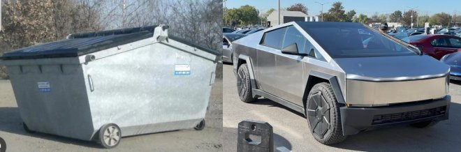 В США еноты путают Tesla Cybertruck с мусорным баком