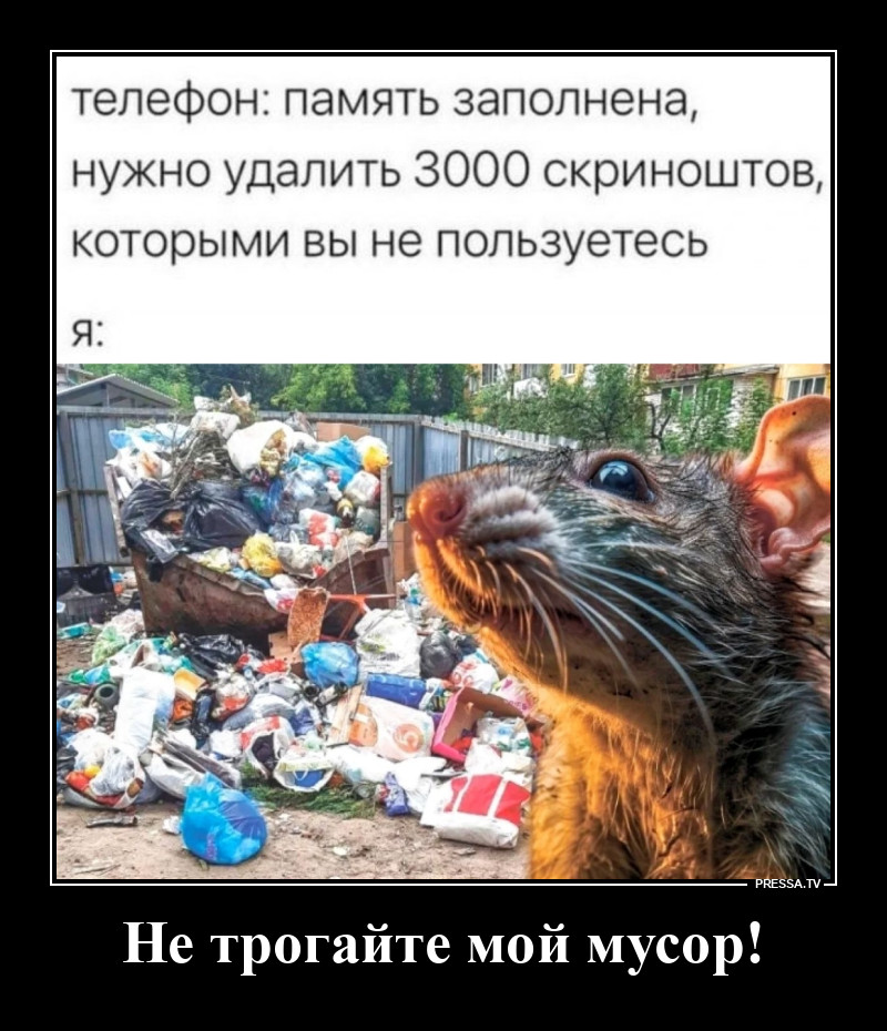 У каждого на телефоне есть свой мусор