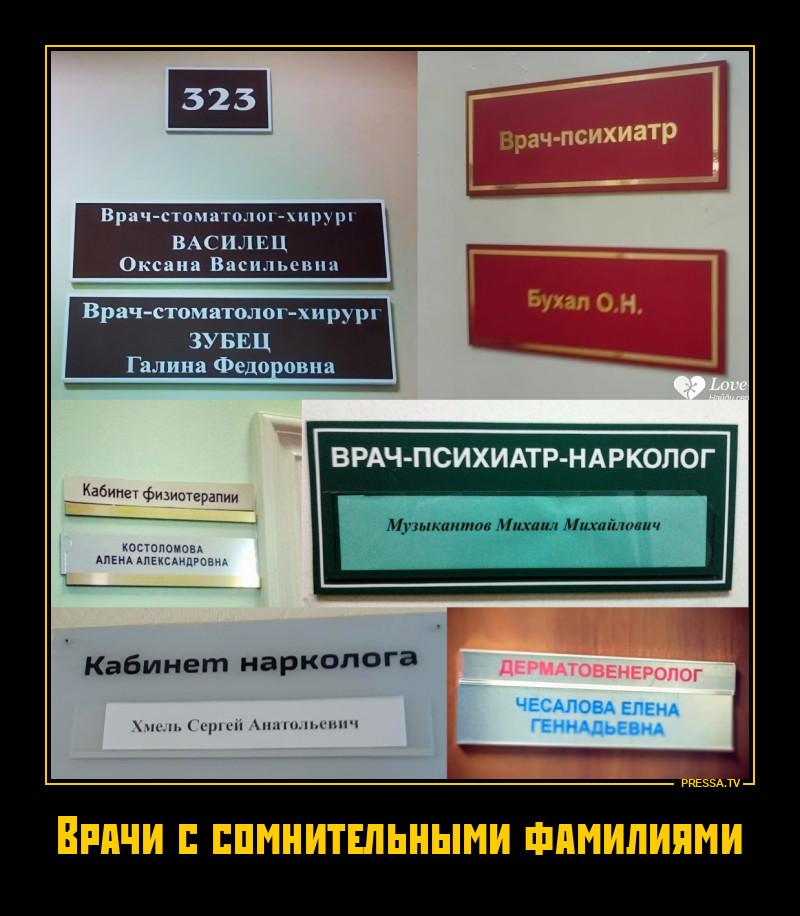 Говорящие фамилии